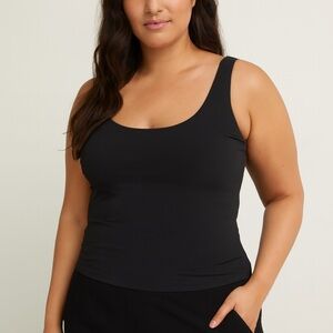 Tahari Black Modern Essentials Top